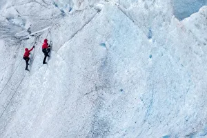 Rope Prints: Ice climbing, Mendenhall Glacier, Juneau, Alaska, USA