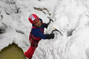 Ice climbing, Ouray, Colorado, USA (MR)