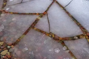 Images Dated 26th January 2022: Ice formations along Lake McDonald in Glacier National Park, Montana, USA