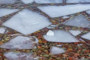 Images Dated 26th January 2022: Ice formations along Lake McDonald in Glacier National Park, Montana, USA