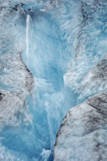 Aqua Prints: Ice melt, Mendenhall Glacier, Juneau, Alaska, USA