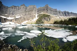 Iceberg Lake Prints: Iceberg Lake, Glacier National Park, Montana, USA