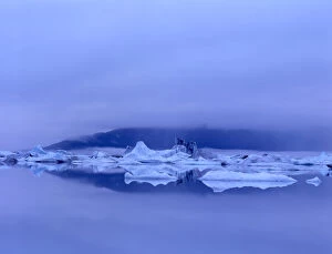 Images Dated 31st August 2003: Iceberg, reflection & low clouds. Russell Fiord Wilderness Tongass National Forest