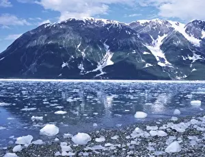 Images Dated 26th October 2009: Icebergs in Disenchantment Bay, Russell Fiord Wilderness, near Yakutat, Alaska