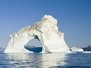 Images Dated 2017 August: Icebergs in the Uummannaq fjord system, northwest Greenland, Denmark