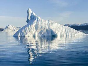 Images Dated 2017 August: Icebergs in the Uummannaq fjord system, northwest Greenland, Denmark