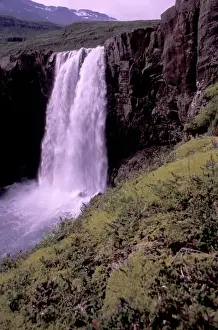 Iceland, Eastern coast, near Seydisfjordur Gufufoss Falls