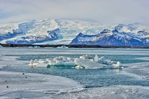 Images Dated 16th January 2024: Iceland, Fjallsarlon Glacier Lagoon