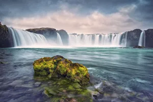 Iceland, Godafoss. Waterfall at sunrise. Credit as: Dennis Kirkland / Jaynes Galllery Iceland, Godafoss. Waterfall at sunrise. Credit as: Dennis Kirkland / Jaynes Galllery