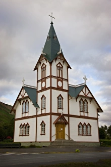 Steeple Prints: Iceland, HusavIk. Christian church built in 1907