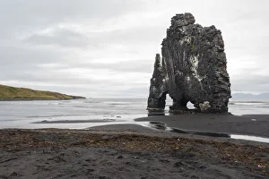 Sea Stack Prints: Iceland, Hvitserkur. This sea stack or monolith represents a legend that it was a