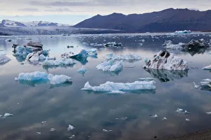 Lagoon Prints: Iceland, Icebergs in Jokulsarlon lagoon