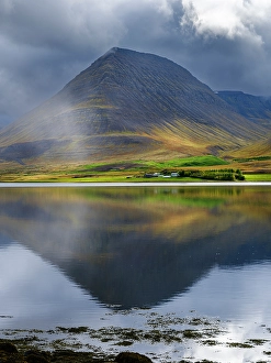 Awesome Prints: Iceland. Landscape in Dyrafjordur during autumn