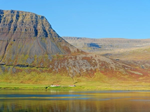 Awesome Prints: Iceland. Landscape in fjord Alftafjordur during autumn