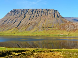 Awesome Prints: Iceland. Landscape in fjord Alftafjordur during autumn