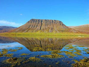 Awesome Prints: Iceland. Landscape in fjord Alftafjordur during autumn