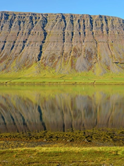 Awesome Prints: Iceland. Landscape in fjord Alftafjordur during autumn