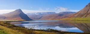 Awesome Prints: Iceland. Landscape in fjord Alftafjordur during autumn