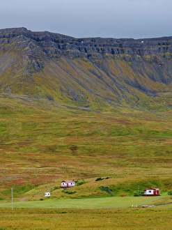 Vestfirdir Prints: Iceland. Skalavik near Bolungarvik during autumn