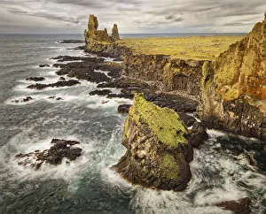 Snaefellsnes Prints: Iceland, Snaefellsnes Peninsula, Londrangar Cliffs