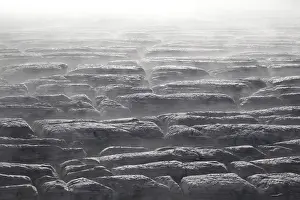 Rough Prints: Iceland, Southern Coast. Aerial of the misty Kotlujokull Glacier. Credit as: Josh