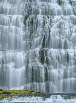 Northern Europe Prints: Iceland. Waterfall Dynjandi in Borgarfjordur during autumn