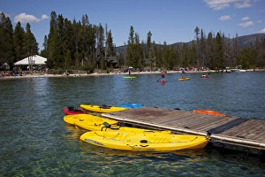 Images Dated 26th July 2011: ID, Sawtooth National Recreation Area, Redfish Lake, Redfish Lake Lodge, swimming area
