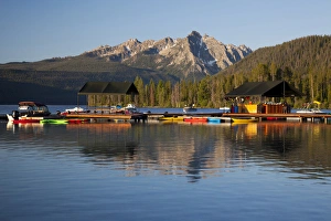 ID, Sawtooth National Recreation Area, Redfish Lake, Redfish Lake Lodge, boat dock
