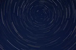 Images Dated 26th September 2011: ID, Sawtooth National Recreation Area, Star trails around the North Star