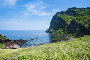 Ilchulbong tuff cone, Sunrise Peak, Unesco world heritage sight the island of Jejudo
