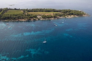 Images Dated 27th August 2007: Ile Saint-Honorat, Iles de Lerins, View from Helicopter, Cote d Azur, France