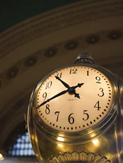 Passage Prints: An illuminated clock in Grand Central Station, New York, New York, United States
