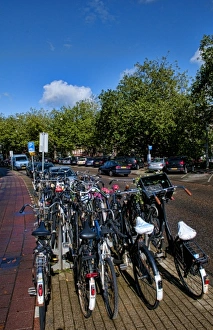 Commute Prints: The importance of bicycles on a sunny day in Amsterdam, the Netherlands