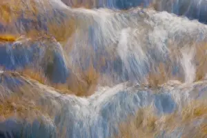 Zion Prints: Impressionist look at the light reflecting from Zion Canyon walls into the Virgin