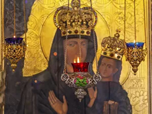 Ukraine Collection: Incense Burners Madonna Icon Saint Nicholas Church Askolds Grave Kiev Ukraine