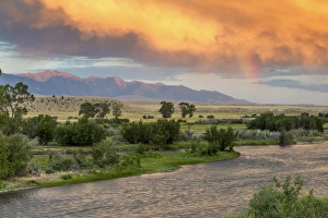 Images Dated 22nd July 2012: Incredible stormy light on the Madison River at sunset near Ennis, Montana, USA