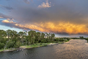 Images Dated 22nd July 2012: Incredible stormy light on the Madison River at sunset near Ennis, Montana, USA