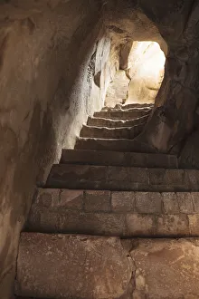 Images Dated 22nd October 2011: India, Himachal Pradesh, Kangra District, Dharamsala, Interior view of staircase