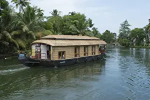 Boating Prints: India, Kerala, Alleppey. Backwater canals of Kerala in the area of Kumarakom, known