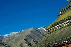 Images Dated 18th September 2011: India, Ladakh, Leh, Shanti stupa with Himalaya in background