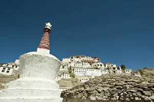 Images Dated 20th September 2011: India, Ladakh, Thiksey, Thiksey Gompa (Monastery) on hill in a typical Ladakhi style