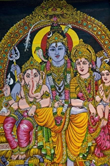 India, Maharashtra, Mumbai (aka Bombay). Gharapuri Island, Mount Kailash, Elephanta Caves