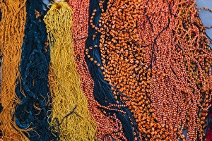 Fair Prints: India, Odisha, Subarnapur District, Sonepur, Colorful threads for sale during Sonepur