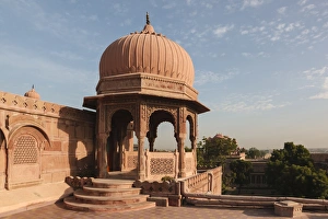 Mansion Prints: India, Rajasthan, Bikaner, Laxmi Niwas Palace, Domed pavilion