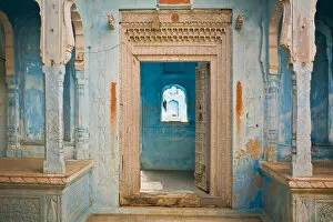 Images Dated 13th November 2006: India, Rajasthan. Traditional house entrance