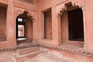 Uttar Pradesh Prints: India, Utter Pradesh. Agra Fort (Red Fort) is a UNESCO World Heritage site. It is about 2