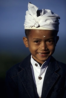 Coat Prints: Indonesia, Bali, near Lovina. Balinese youth (MR)