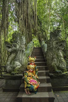 Jim Zuckerman Prints: Indonesia, Bali, Ubud. Balinese dancers at Hindu temple. (MR)