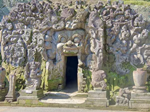 Prints of Indonesia, Bali, Ubud. Historic Balinese temples of Goa Gajah or Elephant Cave Asia Prints: Indonesia, Bali, Ubud. Historic Balinese temples of Goa Gajah or Elephant Cave