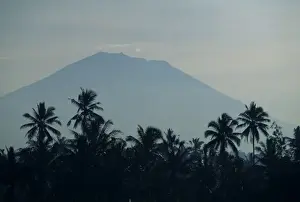 Dormant Prints: Indonesia, Bali. Volcano Gunung Agung (3142 meters, Balis highest mountain)